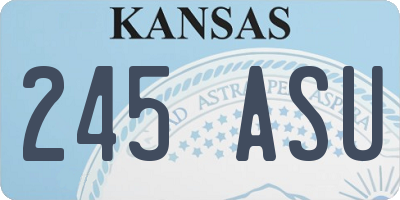 KS license plate 245ASU