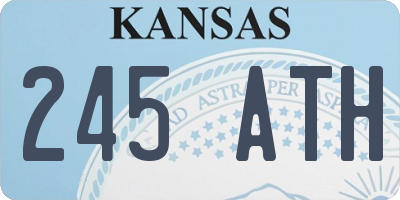 KS license plate 245ATH