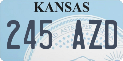 KS license plate 245AZD