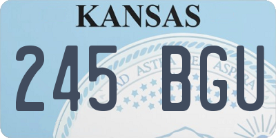 KS license plate 245BGU