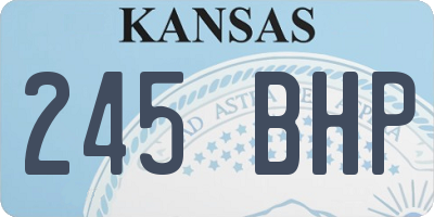 KS license plate 245BHP