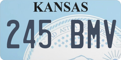 KS license plate 245BMV