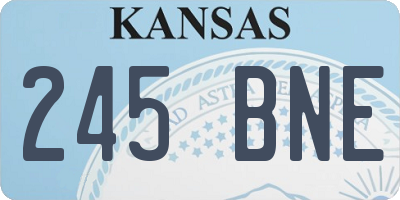 KS license plate 245BNE