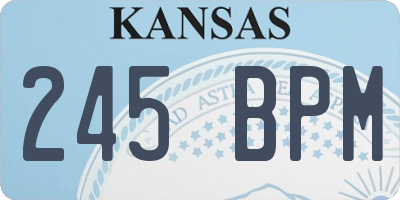 KS license plate 245BPM
