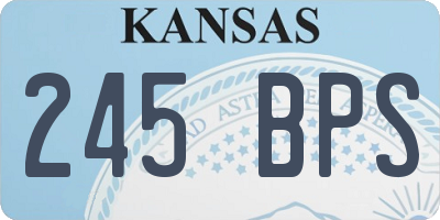 KS license plate 245BPS
