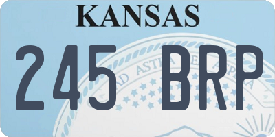 KS license plate 245BRP