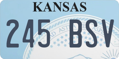 KS license plate 245BSV