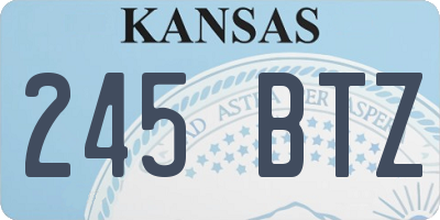 KS license plate 245BTZ