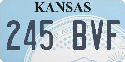 KS license plate 245BVF