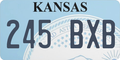 KS license plate 245BXB