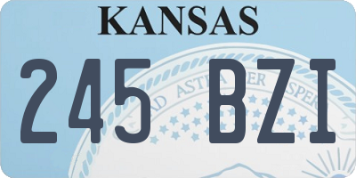 KS license plate 245BZI