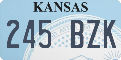KS license plate 245BZK
