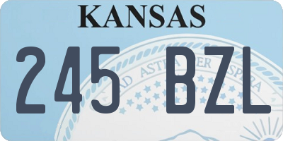 KS license plate 245BZL