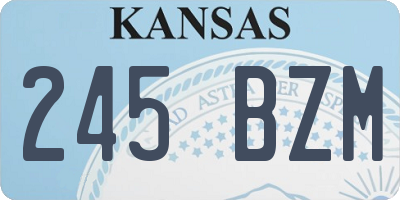 KS license plate 245BZM
