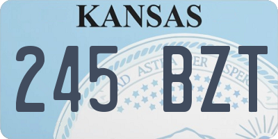 KS license plate 245BZT