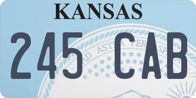 KS license plate 245CAB