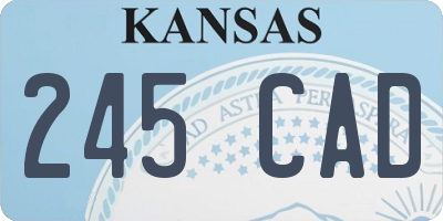 KS license plate 245CAD