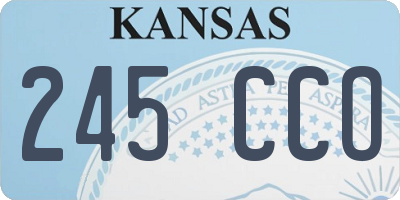 KS license plate 245CCO