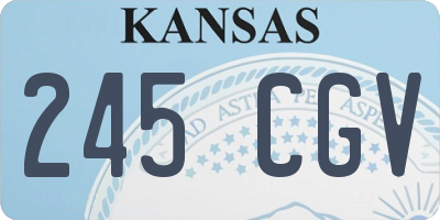 KS license plate 245CGV