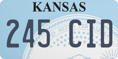 KS license plate 245CID