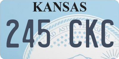 KS license plate 245CKC