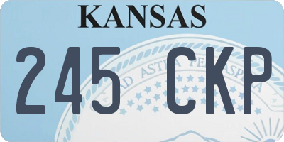 KS license plate 245CKP