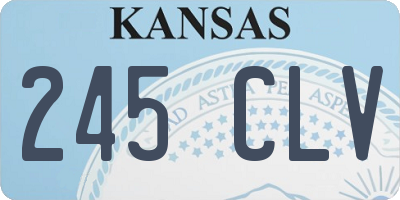 KS license plate 245CLV