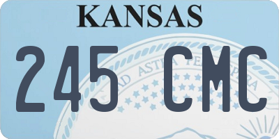 KS license plate 245CMC