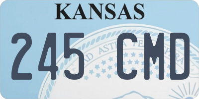 KS license plate 245CMD
