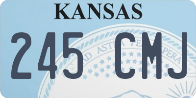 KS license plate 245CMJ