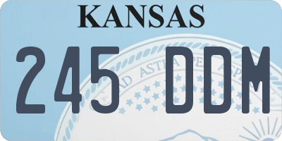 KS license plate 245DDM