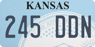 KS license plate 245DDN