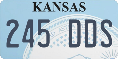 KS license plate 245DDS