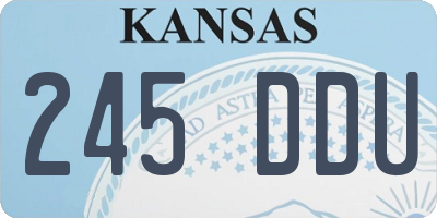 KS license plate 245DDU