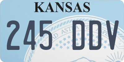 KS license plate 245DDV