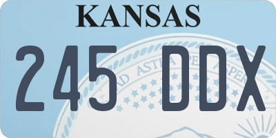 KS license plate 245DDX