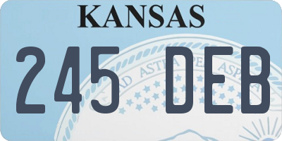KS license plate 245DEB