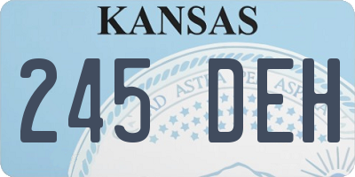 KS license plate 245DEH