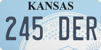 KS license plate 245DER