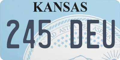 KS license plate 245DEU