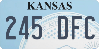 KS license plate 245DFC