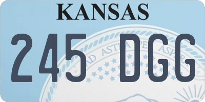 KS license plate 245DGG
