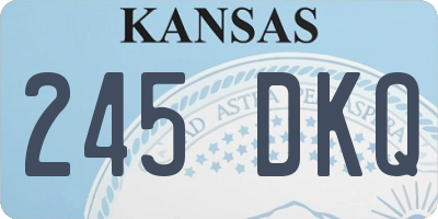 KS license plate 245DKQ