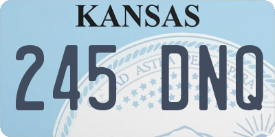 KS license plate 245DNQ