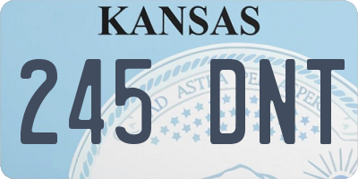 KS license plate 245DNT