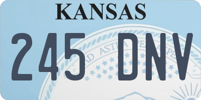 KS license plate 245DNV