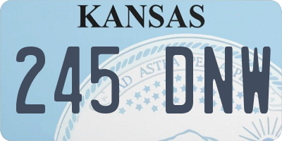 KS license plate 245DNW