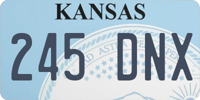 KS license plate 245DNX