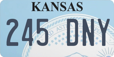 KS license plate 245DNY