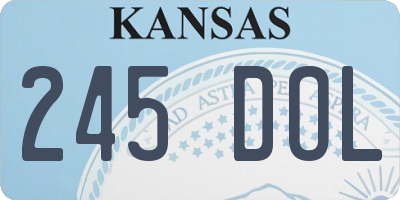 KS license plate 245DOL